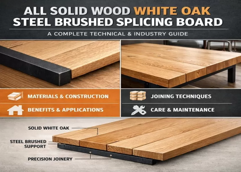 Semua Kayu Solid White Oak Steel Brushed Splicing Board: Panduan Teknis & Industri Lengkap